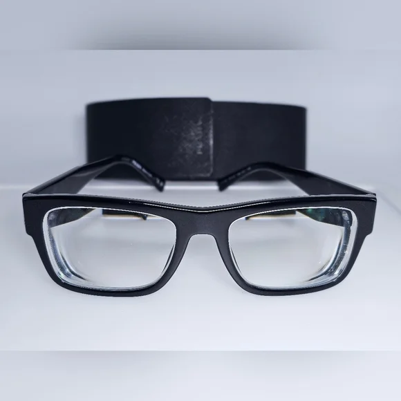Prada Black Eyeglasses RX VPR 15Y 1AB 101 - Picture 9 of 11